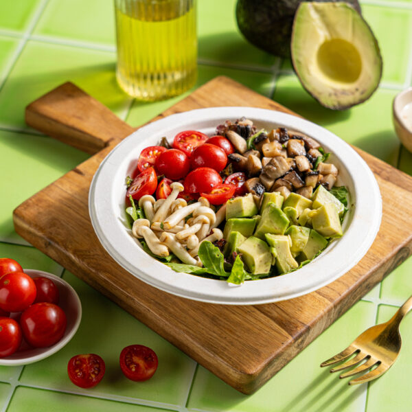 Grilled Fungi Mushroom and Avocado Salad